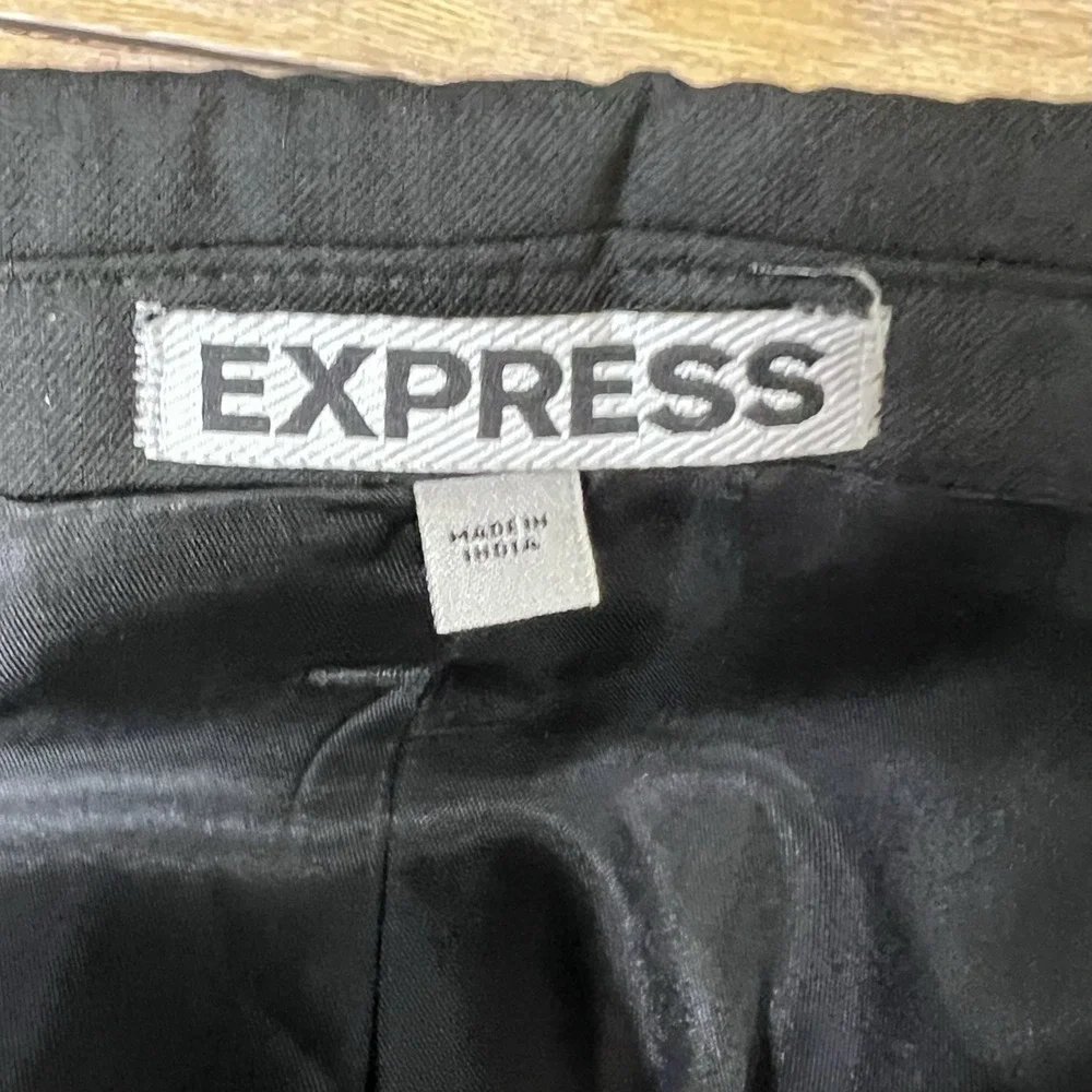 Express Slim Fit Navy Blue Two Button‎ Suit Jacket Blazer Mens 38R Notch Lapel